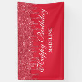 Personalisierter Tropf Glitzer Geburtstagsbanner Banner (Vertikal)