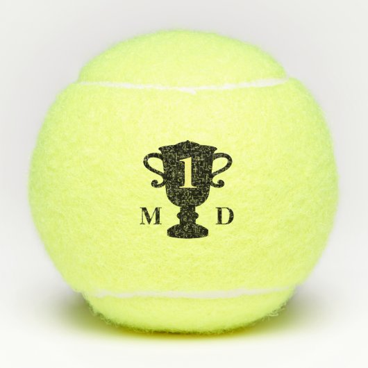 Personalisierter Trophbecher, kundenspezifisches M Tennisbälle (Vorderseite)