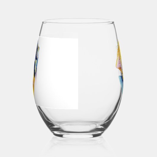 Personalisierter tropischer Angel Weinglas Ohne Stiel (Rechts)