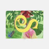 Personalisierter Tropischer Blätter Botanischer Ds Fleecedecke (Vorderseite (Horizontal))