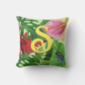 Personalisierter Tropischer Blätter Botanischer Ds Kissen (Vorderseite)