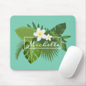 Personalisierter tropischer Blumenspant | Mousepad (Mit Mouse)
