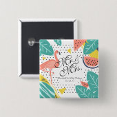 Personalisierter tropischer button (Vorne & Hinten)