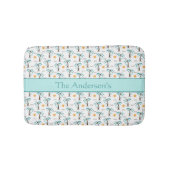 Personalisierter tropischer Palmenbaum Sonnenschei Badematte (Vorderseite)