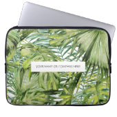 Personalisierter tropischer Palmenblätterschlauch Laptopschutzhülle (Vorderseite)