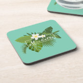 Personalisierter tropischer Rahmen | UNTERSETZER (Linke Seite)