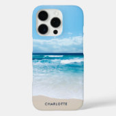 Personalisierter tropischer Sandstrand Case-Mate iPhone Hülle (Rückseite)