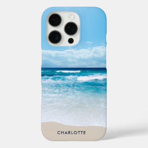 Personalisierter tropischer Sandstrand iPhone 16 Pro Hülle