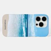 Personalisierter tropischer Sandstrand Case-Mate iPhone Hülle (Rückseite (Horizontal))