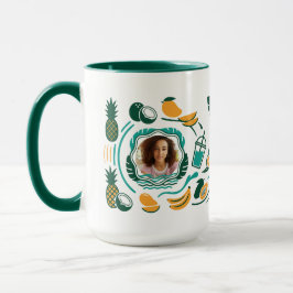 Personalisierter Tropischer Smoothie-Shop-Name Tasse
