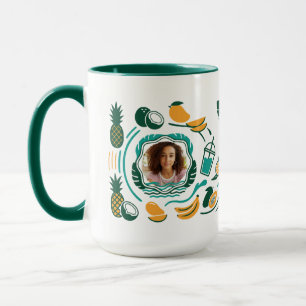 Personalisierter Tropischer Smoothie-Shop-Name Tasse