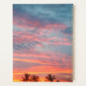 Personalisierter tropischer Sonnenuntergang Planer (Rückseite)