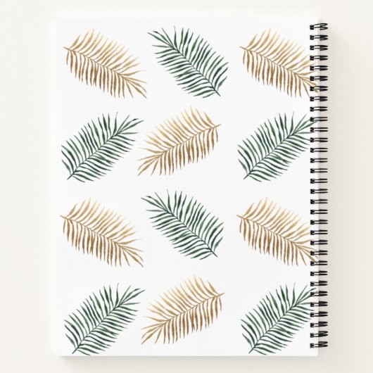 Personalisierter tropischer Strand Notizblock (Rückseite)