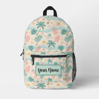 Personalisierter tropischer Strand-Rucksack Bedruckter Rucksack