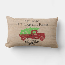 Personalisierter Truck Weihnachtsbaum Lendenkissen
