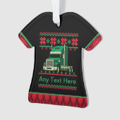 Personalisierter Trucker Semi Driver Uggeweiht Wei Ornament (Vorderseite)