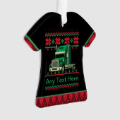 Personalisierter Trucker Semi Driver Uggeweiht Wei Ornament (Vorderseite)