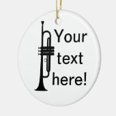 Personalisierter Trumpet Keramikornament (Links)