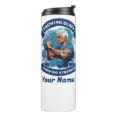 Personalisierter Tumbler wird kräftiger Thermosbecher (Nach links gedreht)