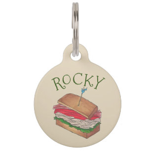 Personalisierter Türkischer Club Sandwich Food Fei Haustiermarke