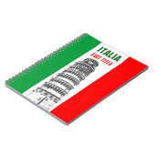 Personalisierter Turm von Pisa und von Notizblock (Linke Seite)