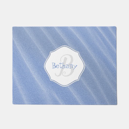 Personalisierter Türmatte mit blauem Sand (Vorderseite)