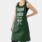 Personalisierter Typ mit dem Essen Grünes Grillen Schürze (InSitu)