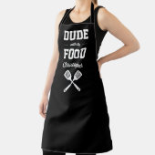 Personalisierter Typ mit dem Essen Schwarzes Grill Schürze (InSitu)