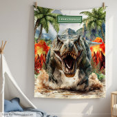 Personalisierter Tyrannosaurus Individuelle Name Fleecedecke