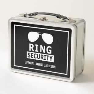 Personalisierter Überblick über die Ring Bearer Ri Metall Brotdose