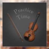 Personalisierter Übungsraum für Miniatur-Geige und Fensteraufkleber (Blatt 2)