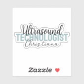 Personalisierter Ultraschalltechniker Aufkleber (Blatt)