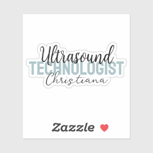 Personalisierter Ultraschalltechniker Aufkleber (Blatt)