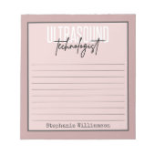 Personalisierter Ultraschalltechniker Notizblock (Vorderseite)