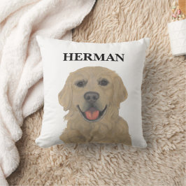 Personalisierter, umkehrbarer Golden Retriever Hun Kissen