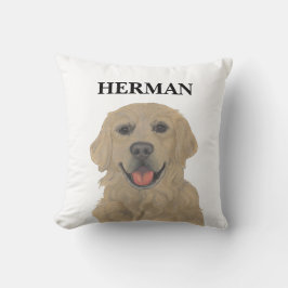 Personalisierter, umkehrbarer Golden Retriever Hun Kissen