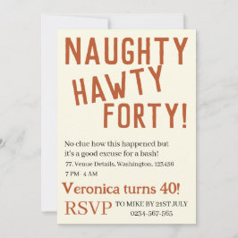 Personalisierter, unanständig, vierzig lustiger Ge Einladung