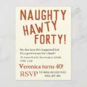 Personalisierter, unanständig, vierzig lustiger Ge Postkarte (Vorderseite)