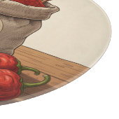 Personalisierter ungarischer Kalocsai Paprika Schneidebrett (Ecke)
