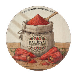 Personalisierter ungarischer Kalocsai Paprika  Schneidebrett