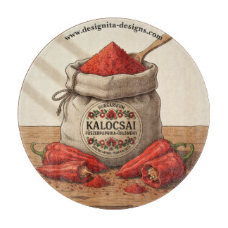 Personalisierter ungarischer Kalocsai Paprika Schneidebrett