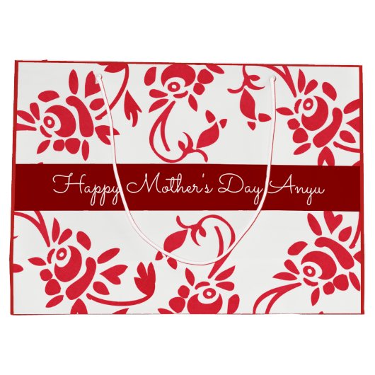 Personalisierter ungarischer Mehrzug Große Geschenktüte (Rückseite)