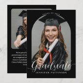 Personalisierter Uni-Abschluss Ankündigung (Vorne/Hinten)