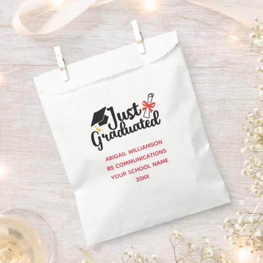 Personalisierter Uni-Abschluss Geschenktütchen (Ausgeschnitten)