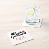 Personalisierter Uni-Abschluss Rechteckiger Pappuntersetzer (Vor Ort)