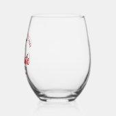 Personalisierter Uni-Abschluss Red Graduate Weinglas Ohne Stiel (Links)