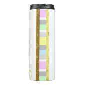 Personalisierter Unicorn-Gesichts-Pastell-und Thermosbecher (Rückseite)