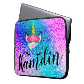 Personalisierter Unicorn Ombre Laptopschutzhülle (Vorderseite Links)