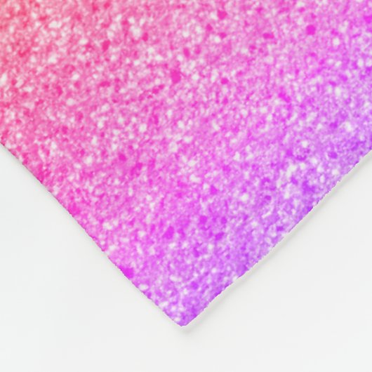 Personalisierter Unicorn Regenbogen Glitzer Nanas  Fleecedecke (Ecke)