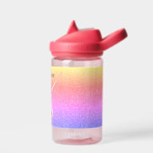 Personalisierter Unicorn Regenbogen Glitzer Sparkl Trinkflasche (Links)